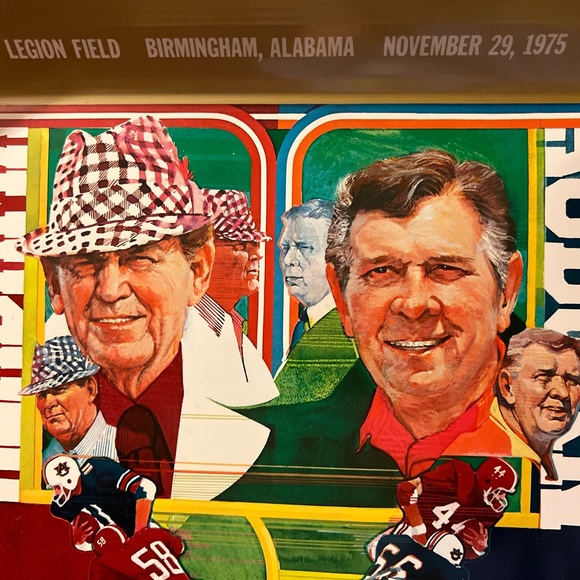 IRON BOWL Alabama  Auburn 1975 Legion Field Metal  Tray Vintage Coca Cola - Picture 2 of 6